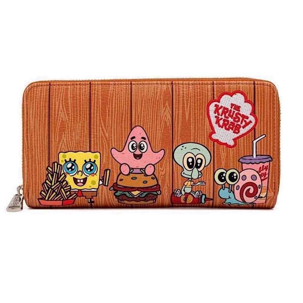 NWT Loungefly Nickelodeon Spongebob SquarePants Krusty Krab Friends Group Wallet - Picture 2 of 8
